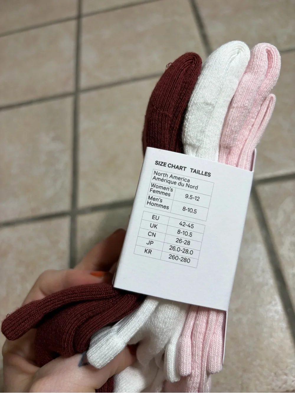 NWT Lululemon Daily Essential Socks *3 Pack Quarter Length Rockwood/White/Pink L